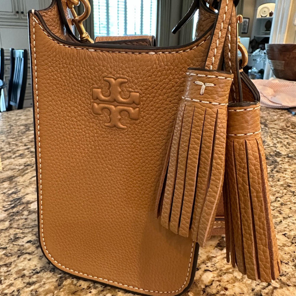 Tory Burch Tan Leather Crossbody Bag